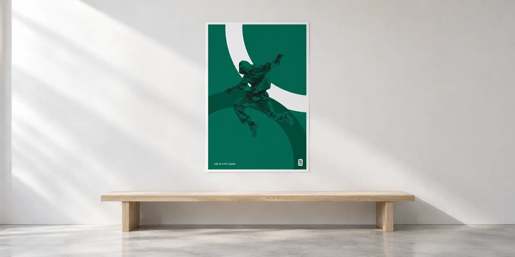 The Dancer on the wall of a calm, light interior