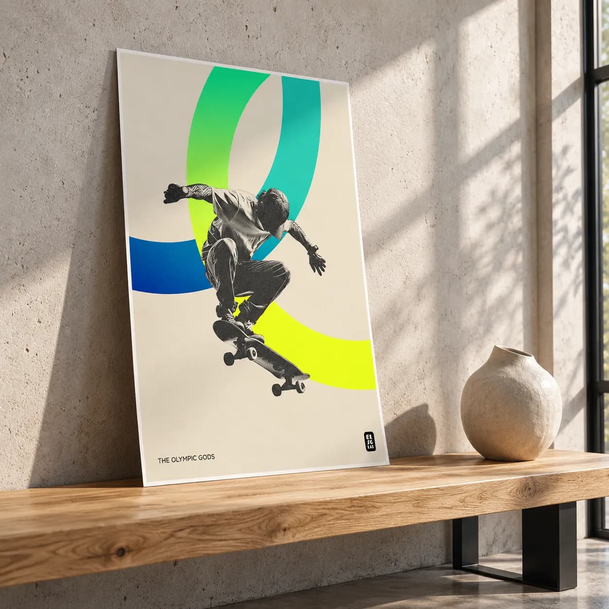The Skater leaning against the wall, seen closer
